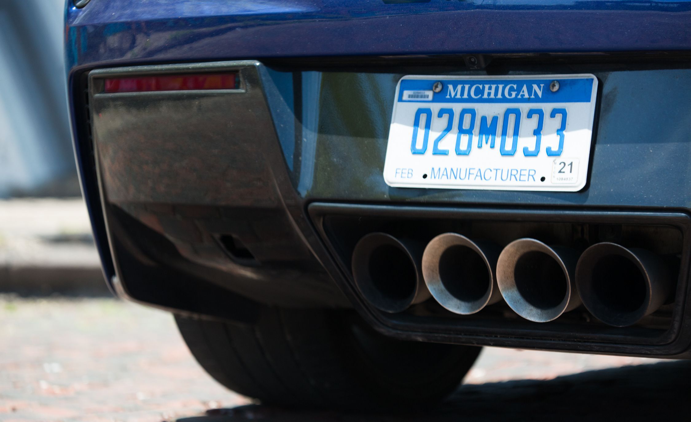 sports car exhaust pipe