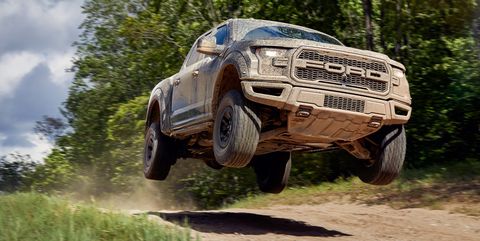 2017 ford f 150 raptor jumping