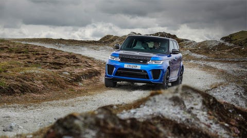 2018 Land rover Range Rover Sport SVR driving 2018 land rover range rover sport svr driving