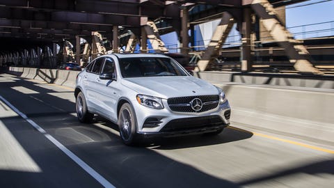 2018 Mercedes-AMG GLC43 Coupe driving 2018 mercedesamg glc43 coupe