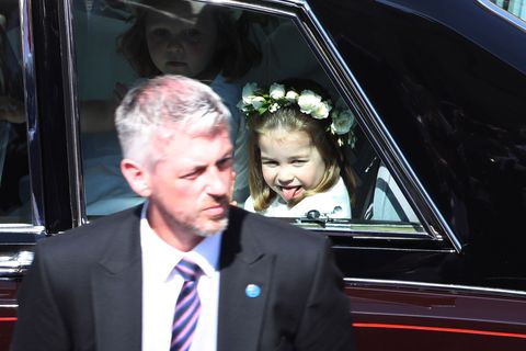 royal wedding 2018 princess charlotte tongue