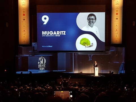 Gala 50 Best 2018, Mugaritz ocupa el puesto 9