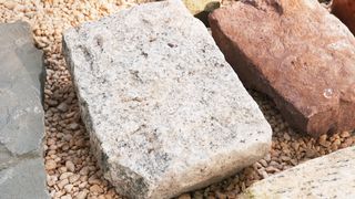 rots, kasseien, Geologie, kalksteen, puin, stollingsgesteente, gesteente, bodem, Beige, graniet, 