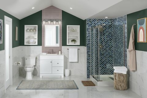 3 Dream Bathrooms You Ll Want To Recreate, Mosaic Tile For Shower Floor Home Depot