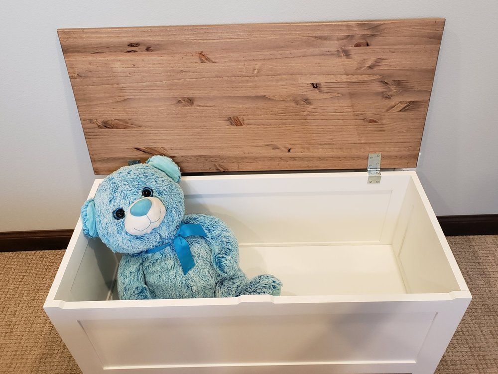 homemade wooden toy chest