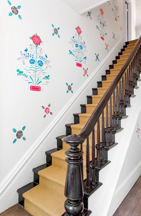 Stairs, Handrail, Baluster, Wall, Wallpaper, Room, Architecture, Interior design, Floor, Molding, Stairs, Handrail, Baluster, Wall, Wallpaper, Room, Architecture, Interior design, Floor, Molding,