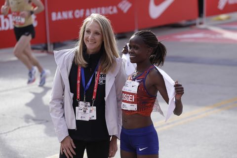 Brigid Kosgei and Paula Radcliffe chicago marathon