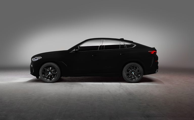 parked vantablack BMW M8, fog, rain, volumetric, Stable Diffusion