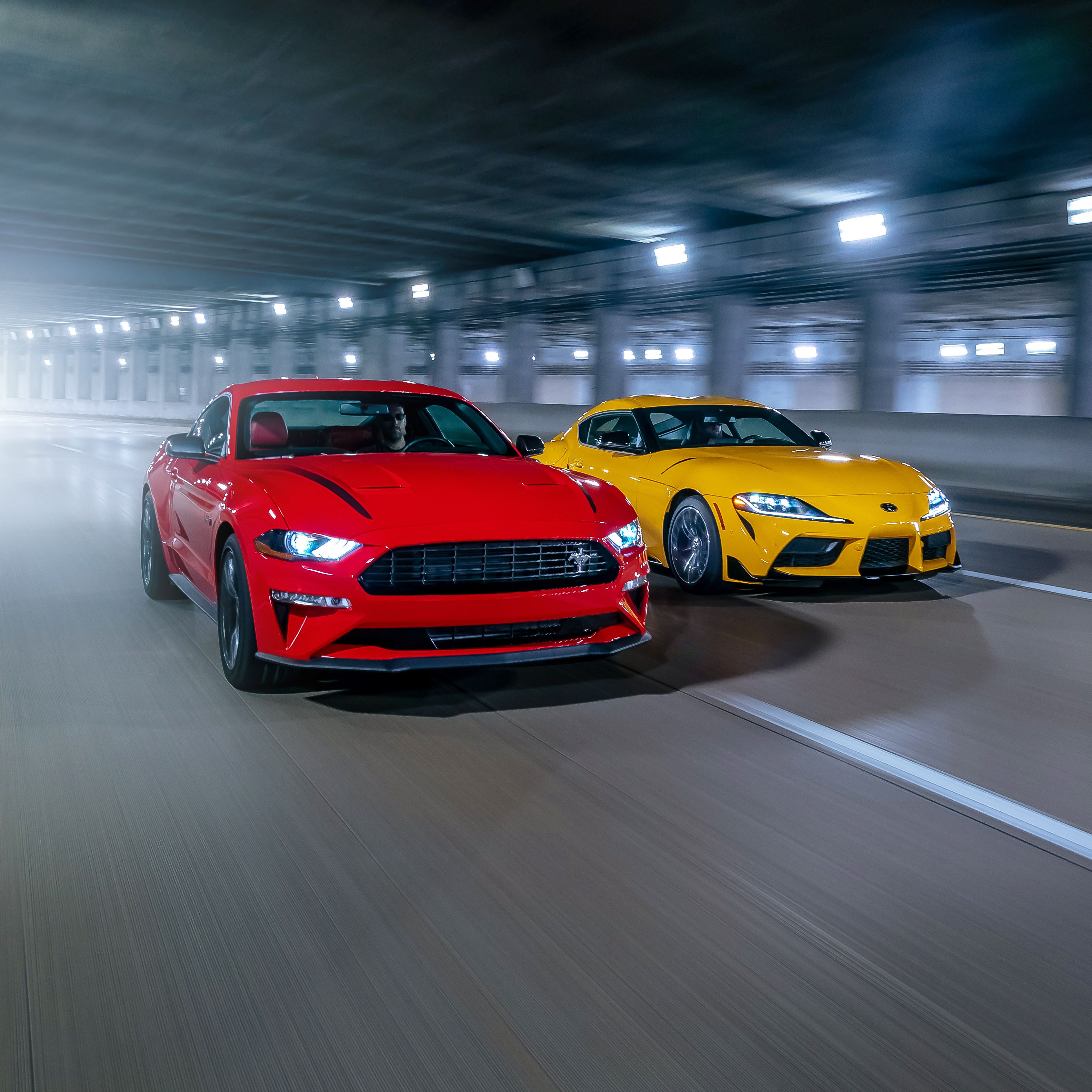 Tested Ford Mustang 2 3l Vs 21 Toyota Supra 2 0