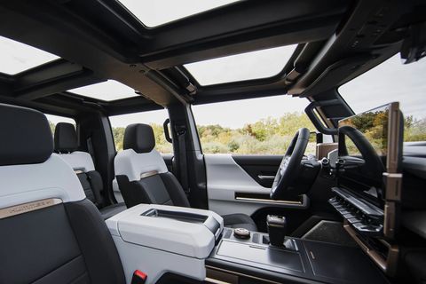 inside of an electric hummer