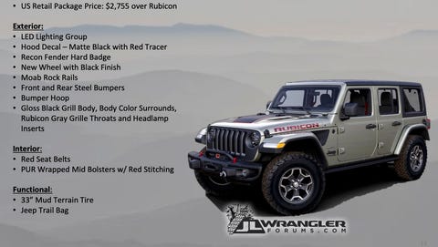 The 2020 Wrangler Rubicon Recon Is A Sticker Package With