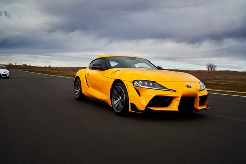 a yellow 2021 toyota gr supra 20