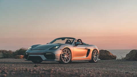 2021 Porsche 718 Boxster Spyder front exterior 2021 porsche 718 boxster spyder front exterior