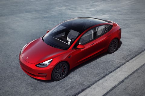 2021 tesla model 3 front