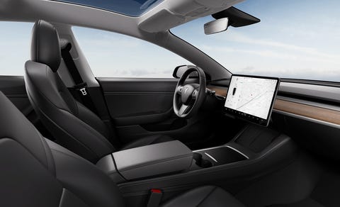 2021 tesla model 3 interior