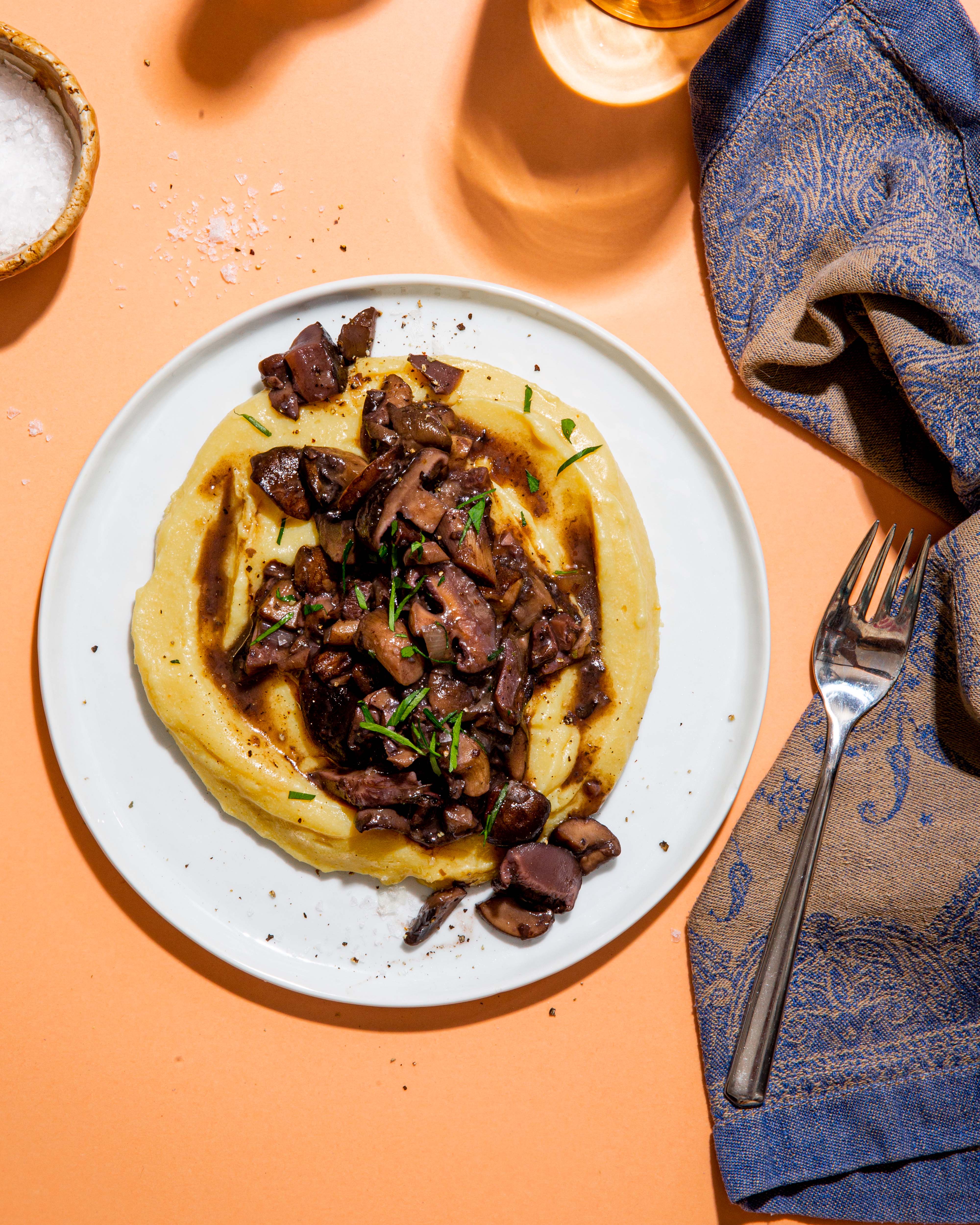 This Creamy Polenta & Mushrooms Recipe Is Like Comfort In A Bowl