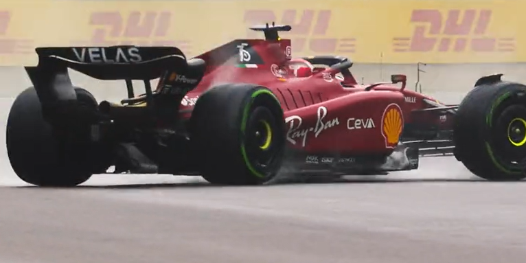 Watch Charles Leclerc Effortlessly Save an Over-90-Degree Slide