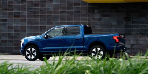 View Photos of the 2022 Ford F-150 Lightning Platinum