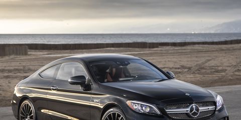 2022 mercedes amg c43 coupe front exterior