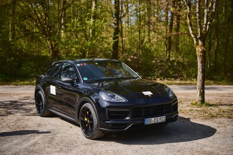 View Photos of the 2022 Porsche Cayenne Turbo Coupe Prototype
