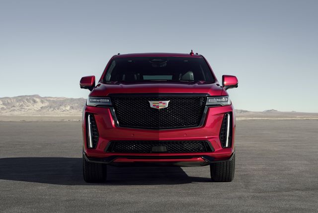the 2023 cadillac escalade will be the first suv to don the high performance v series badge preproduction model shown actual production model will vary escalade v availability will be announced spring 2022