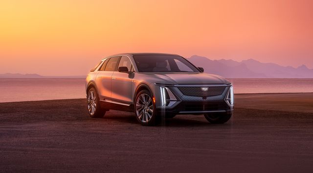 the cadillac lyriq in satin steel metallic shown at sunset image shown displays preproduction model actual production model will vary2023 cadillac lyriq debut edition available summer 2022, by reservation only additional lyriq models available starting fall 2022, see dealer for details