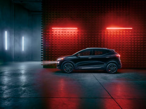 the 2023 chevrolet bolt euv redline edition includes 17 inch black painted aluminum wheels