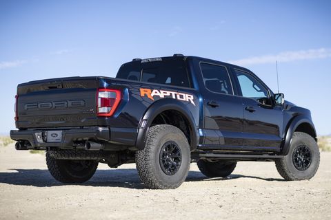 ford raptor r pickup truck in the desert