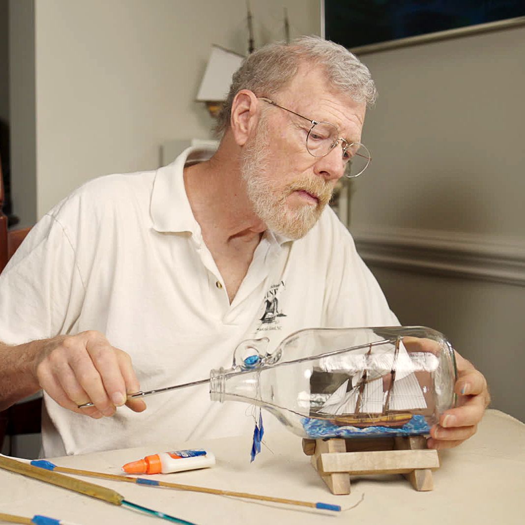 Hoist the Mainsail and Watch a Master Craftsman Create a Ship in a Bottle