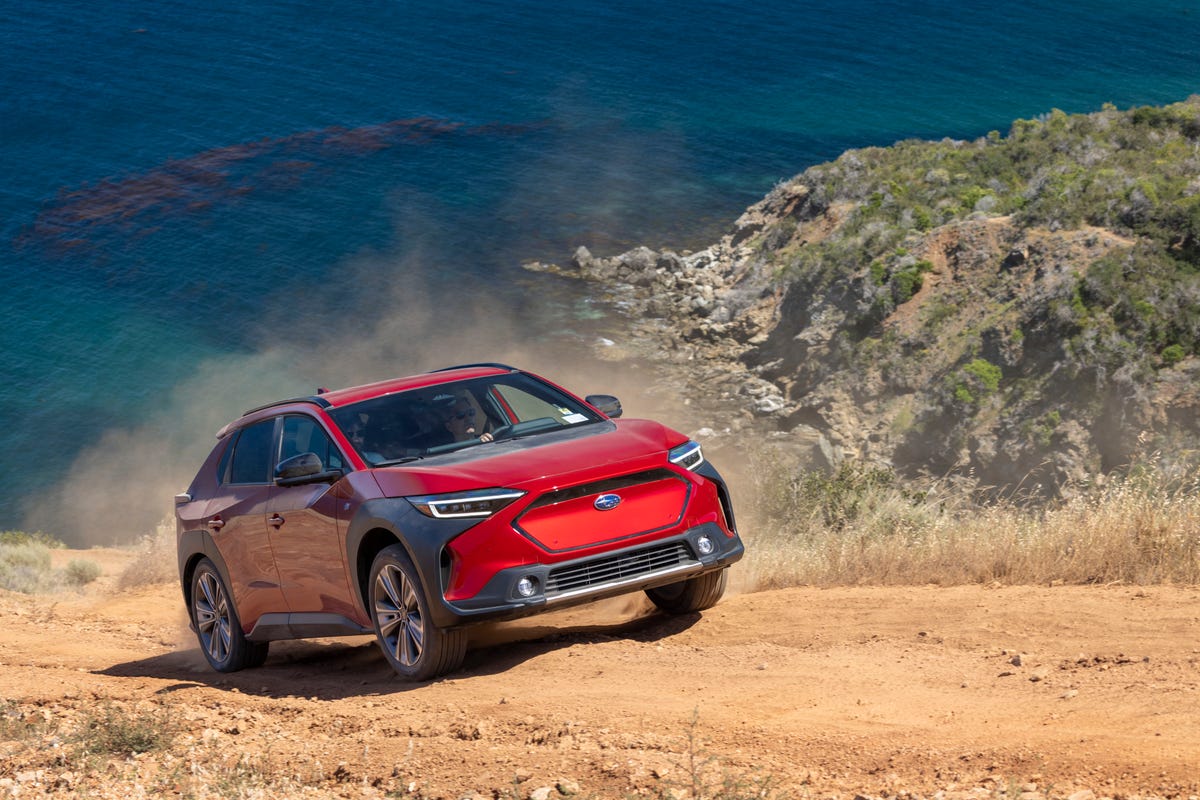 2023 Subaru Solterra EV Easily Tackles the Terrain with AWD