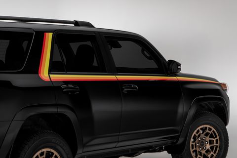 side shot of toyota 4runner 40th anniversary edition with a studio background