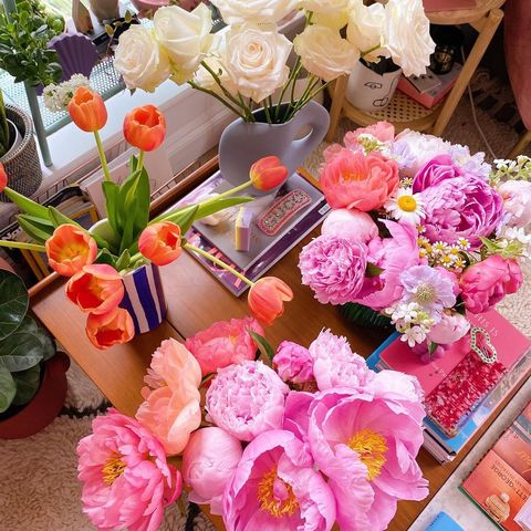 colourful floral arrangements