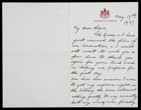 King George Vi S Letter To His Speech Therapist Is Up For Sale