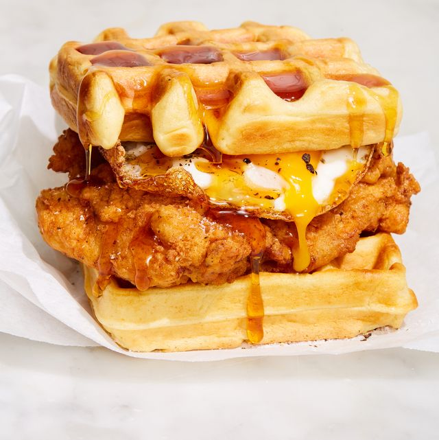 Chicken Waffle Breakfast Sandwich