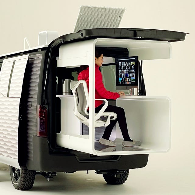 Nissan Used Camper Van Thinking to Create a Tiny Mobile Office