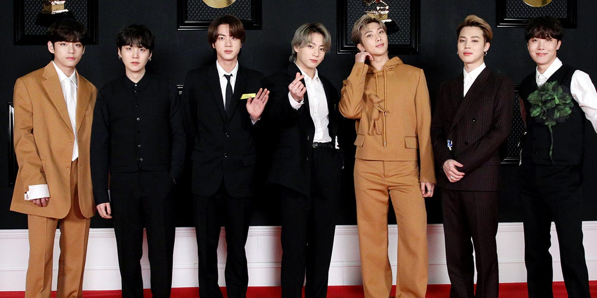 BTS's 2021 Grammys Red Carpet Outfits Prove They're Still the Ultimate