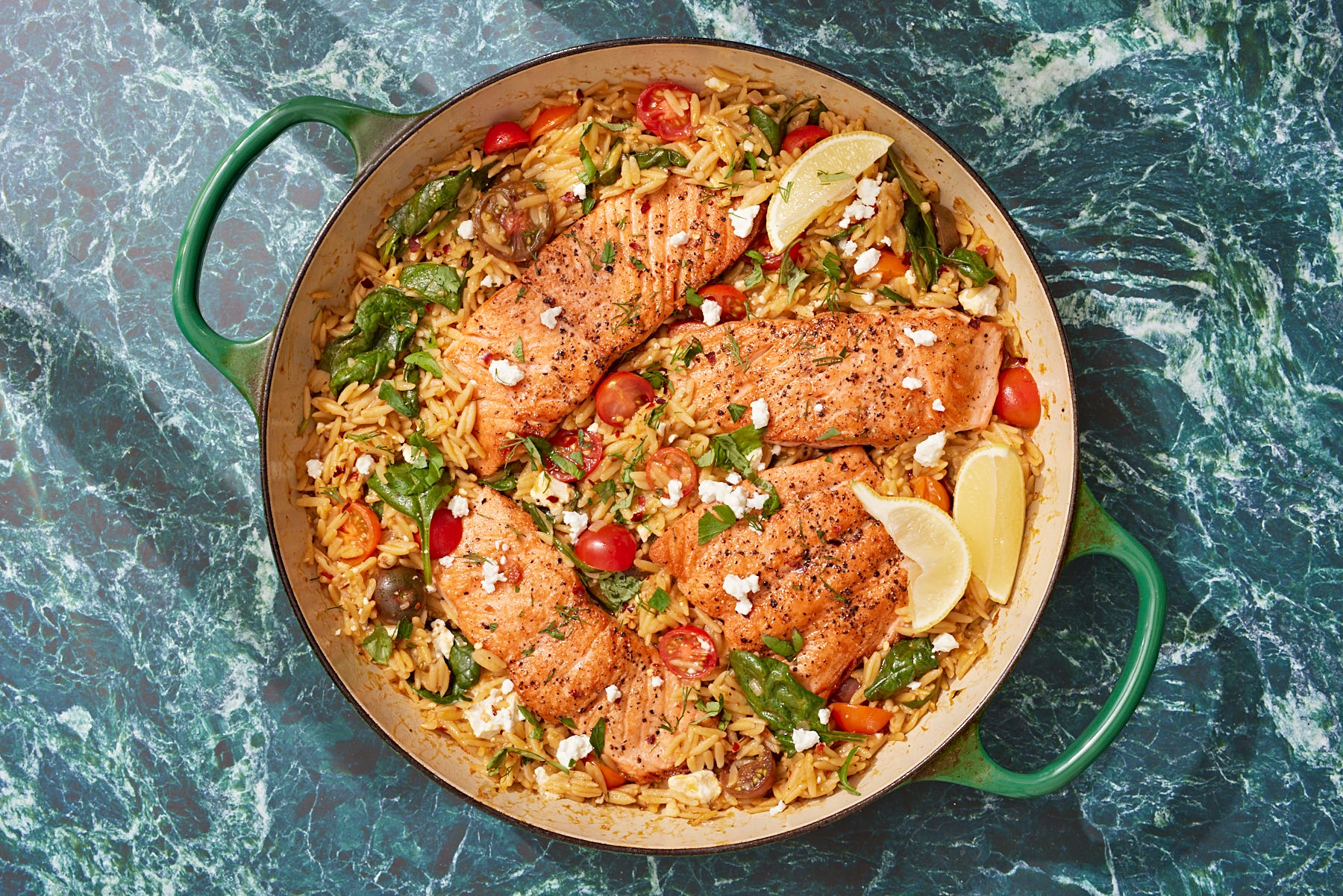 This Salmon And Orzo Is Made In One Pan For The Easiest Dinner Ever