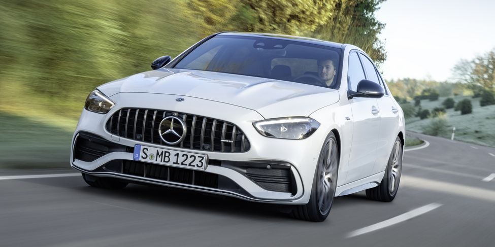 The 2023 Mercedes-AMG C43 Makes 402 HP Thanks to Electric Turbocharging