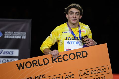 Mondo duplantis after his world record at the Inner World Cup