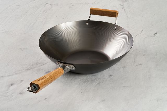 wok on a counter