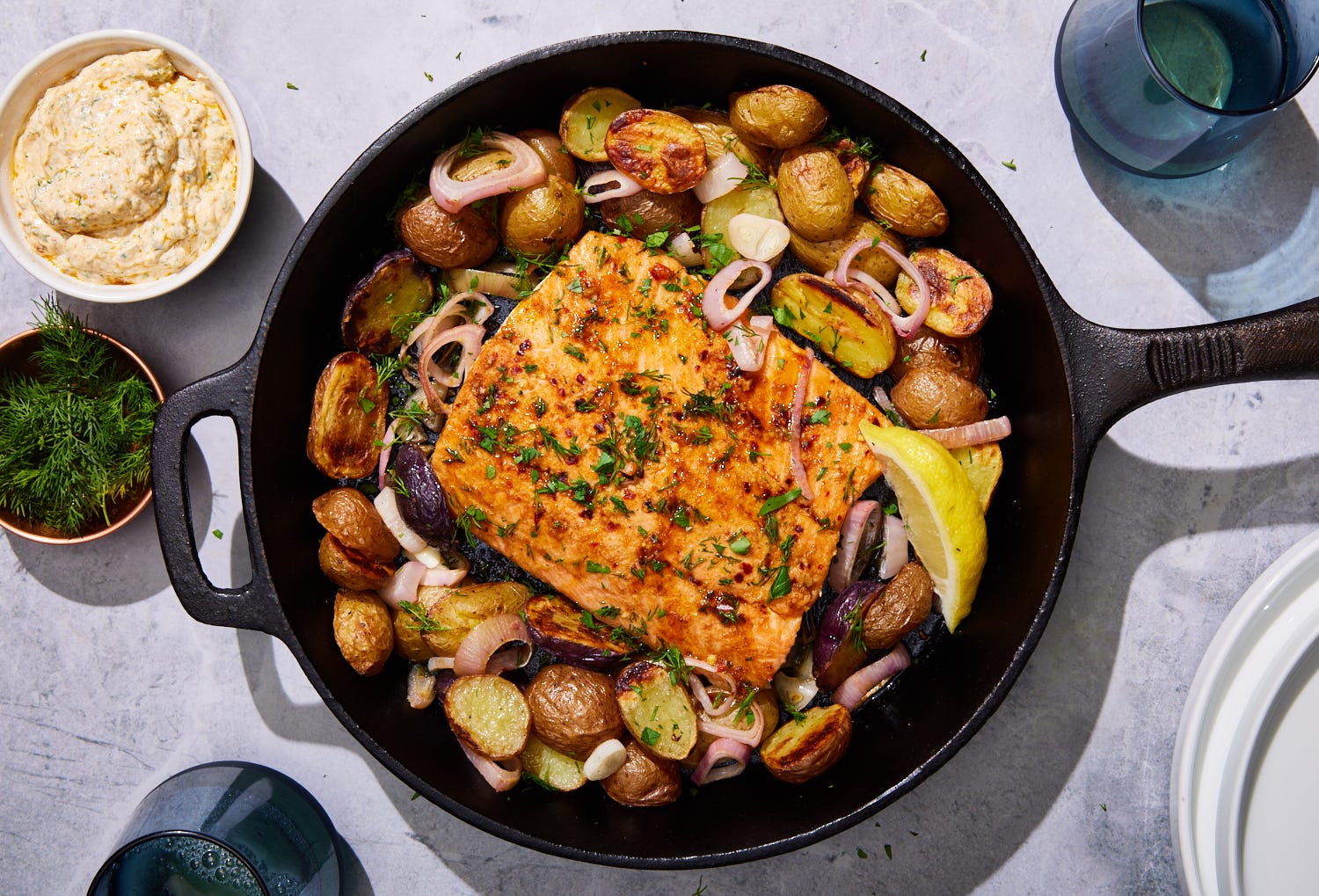 This Salmon & Potato Skillet Is On The Table In Less Than An Hour