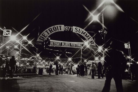 "first annual detroit blues festival, detroit," 1977, russ marshall, american dye based ink jet print