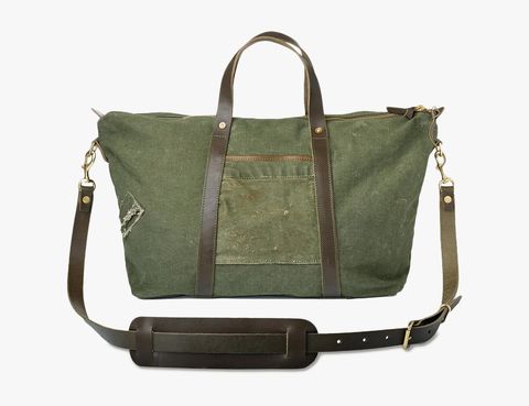 green duffel bag