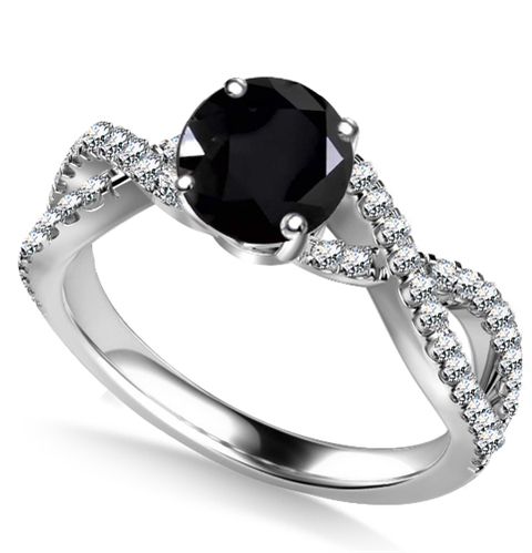 Cute black diamond engagement rings your inner goth will love