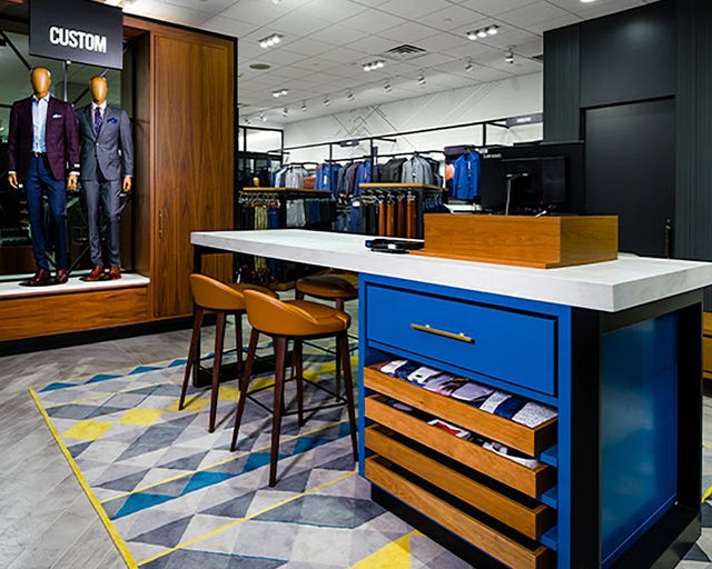 custom section of a men's wearhouse