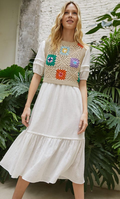 Ciencias Suposiciones, suposiciones. Adivinar Resistente El vestido blanco con chaleco de crochet de Zara y Stradivarius Ciencias Suposiciones, suposiciones. Adivinar Resistente El vestido blanco con chaleco de crochet de Zara y Stradivarius