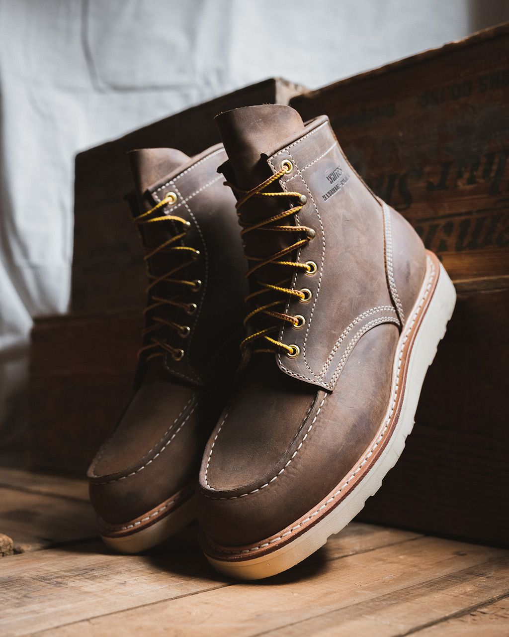 top moc toe boots