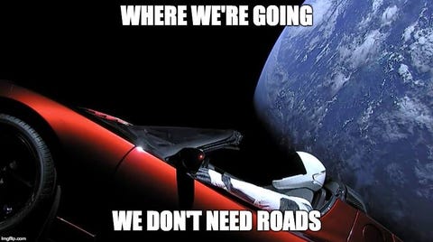 Watch A Video Of Elon Musks Roadster Flying Through Space