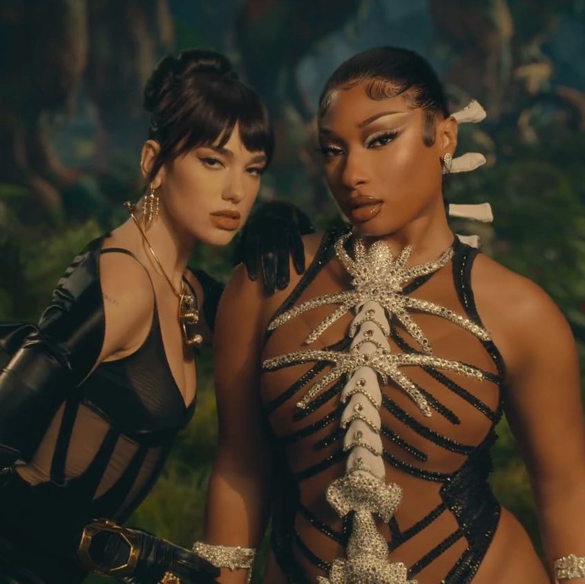 Dua Lipa and Megan Thee Stallion Slay in Cutout Bodysuits and Crop Tops in 