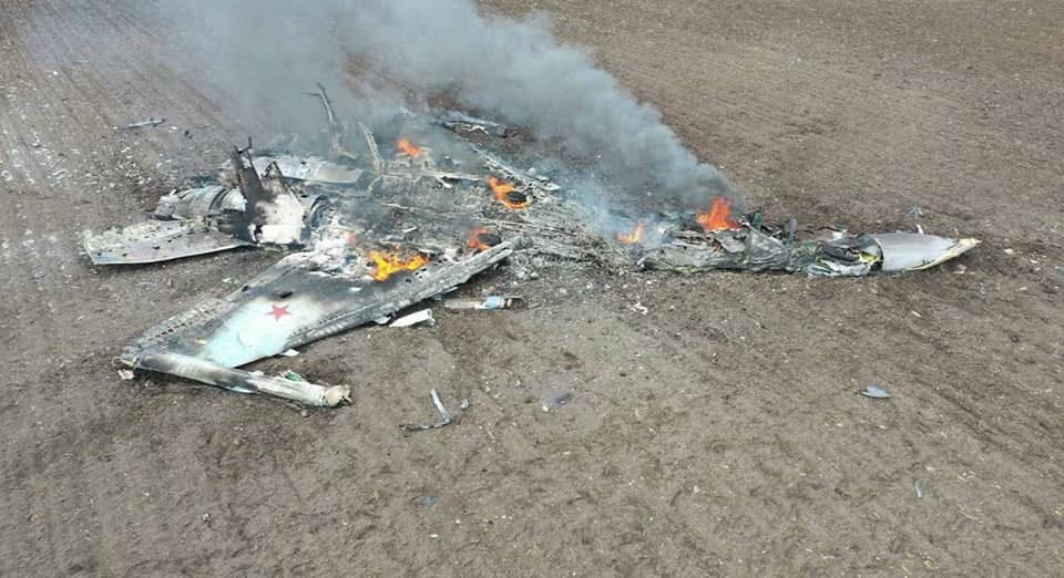 Fiery Images Show Ukraine Shot Down One of Russia's Most Advanced Fighters